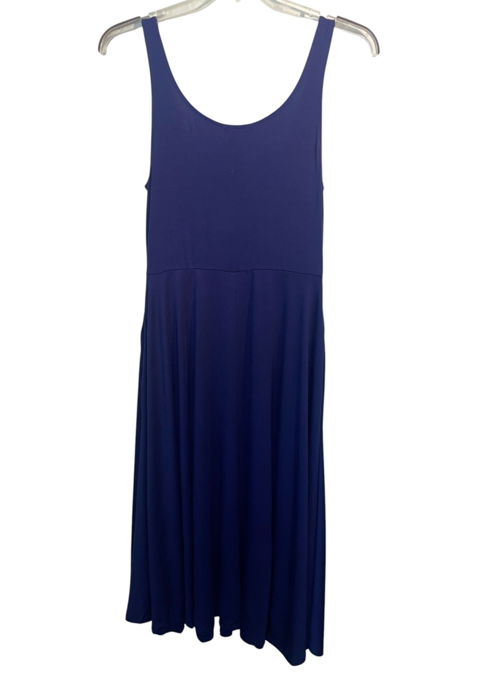 NWT- Quince Tencel jersey fit and flare midi dress. Size large in Navy. - Picture 5 of 12